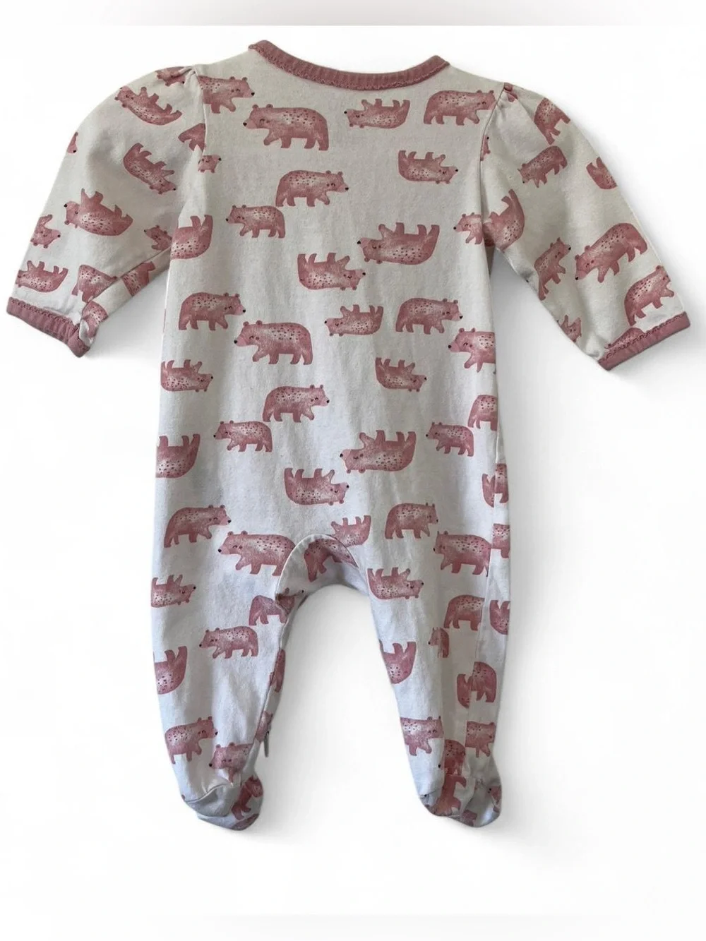 3M Girl One Piece Carter’s Pink Bear Footie Coverall